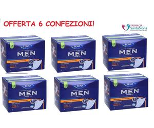 TENA MEN LEVEL 3 OFFERTA 6 PACCHI DA 8 PEZZI - TOTALE 48 ASSORBENTI UOMO