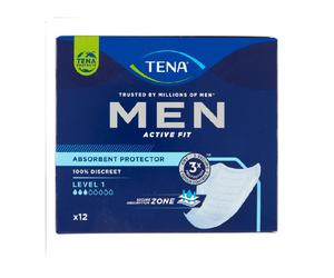 Tena Men Livello 1 Assorbenti per Incontinenza Uomo Offerta 2 Confezioni da 12 Pezzi (2x12)