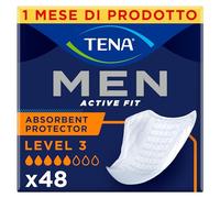 TENA MEN Livello 3 Protezioni Assorbenti Maschili, 48 Pezzi | Pacco Scorta Mensile, Design Discreto e Confortevole, Specifici per Perdite Urinarie, 48 Unità