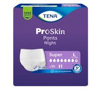 Tena ProSkin - Pants Night Mutandine per Incontinenza Super Taglia L, 10 mutandine