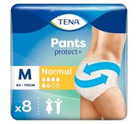 TENA Pants Normal Medium (M) - Slip Assorbenti, Elasticizzati e Monouso, per Perdite Urinarie, Mutandine per lei e per lui, Unisex, Discreti e Confortevoli, 1 Confezione da 8 Pezzi