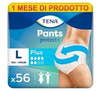 TENA Pants Plus Mutandine Assorbenti Unisex, Taglia L, 56 Pezzi | Pacco Scorta Mensile, Elasticizzate e Monouso, Per Perdite Urinarie, Per Donna e Uomo, Confortevoli, 4 Confezioni da 14 Pezzi