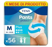 TENA Pants Plus, Mutandine Assorbenti Unisex, Taglia M, 56 Pezzi | Pacco Scorta Mensile, Elasticizzate e Monouso, Per Perdite Urinarie, Per Donna e Uomo, Confortevoli, 4 Confezioni da 14 Pezzi