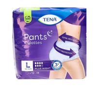 TENA Pants Plus Night, Taglia Large (L), Pacco Scorta Mensile - Mutandine Assorbenti, Elasticizzate e Monouso, per Perdite Urinarie, Unisex, Discrete e Confortevoli, 4 confezioni x 12 pezzi