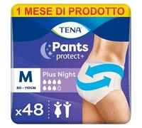TENA Pants Plus Night Mutandine Assorbenti Unisex, Taglia M, 48 Pezzi | Pacco Scorta Mensile, Per Perdite Urinarie, Per Donna e Per Uomo, Discrete e Confortevoli, 4 Confezioni da 12 Pezzi