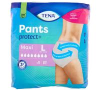 TENA PANTS PROTECT+ MAXI L 8PZ MUTANDINE ASSORBENTI NOTTE ADERENTI INCONTINENZA