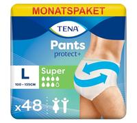 TENA Pants Super, 48 paia di pantaloni unisex per incontinenza (4 confezioni da 12) per donne e uomini con forte debolezza della vescica, taglia L