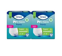 Tena Pants Super ProSkin Pannolone a Mutandina Taglia L Offerta 2 Pacchi da 10 Pezzi (2x10)