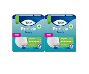 Tena Pants Super ProSkin Pannolone a Mutandina Taglia L Offerta 2 Pacchi da 10 Pezzi (2x10)