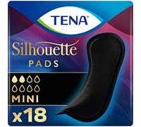 ASSORBENTE NERO INCONTINENZA LEGGERA TENA SILHOUETTE NOIR MINI 18 PEZZI