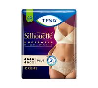Tena Silhouette Plus Crème - Mutandine assorbenti a vita alta per perdite urinarie taglia L, 8 pezzi