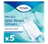TENA Wet Wash Gloves senza profumo (1 x 5 pezzi)