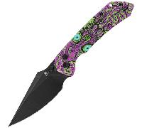 Tenable Fenrir Black Stonewashed 14C28N with Jade G10 with Purple Undead Print T1034F7