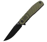 TENABLE KNIVES Einar Blackwash Nitro-V 0.137''/3.5mm Verde Oliva & Nero G10 T2072A1