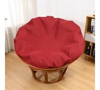 TENAGE Solo Fodera per Cuscino Papasan, Fodere per Cuscini per sedie Papasan per Esterni ed Interni Fodera Impermeabile Papasan per Cuscini con Cerniera e Lacci, Lavabili in Lavatrice 140cm/55in Red