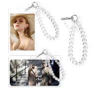 Tenalucy 2 Pezzi Photocard Holder Keychain,Porta Carte Fotografiche Kpop In Acrilico Porta Photocard Organizer Per Carte Fotografiche Kpop Con Portachiavi,Carta Di Credito,Id Carta,Bancaria