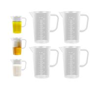TenaLucy 4 Pezzi Misurino Graduato,100ml Misurino in Plastica Misurini in Plastica Misurini Cucina Misurino in Plastica Set Misurino Liquidi,Lavabile in Lavastoviglie,per Laboratorio,Panetteria,Cucina