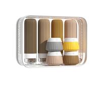 TenaLucy 8 Pezzi Kit Viaggio Liquidi Silicone, Contenitori da Viaggio per Liquidi, Beauty Case da Viaggios Accessori Bagno Skincare Kit, Flaconi Viaggios Riutilizzabili per articoli toeletta (01)