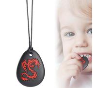 TenaLucy Collana Masticabile,Ciondolo da Masticare in Silicone Collana Masticabile Collana per Masticare Sensoriale Silicone Collana Dentizione,per Bambino Dentizione ADHD Autismo Bambini（Rosso）