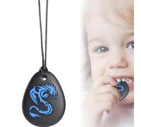 TenaLucy Collana Masticabile,Ciondolo da Masticare in Silicone Collana Masticabile Collana per Masticare Sensoriale Silicone Collana Dentizione,per Bambino Dentizione ADHD Autismo Bambini（Blu）