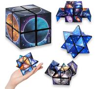 TenaLucy Cubo Magico 2 in 1,Magic Star Cube Puzzle Cube Giocattolo Cubo Infinito Speed cubes 3D Puzzle Trasformabili A Forma di Cielo Stellato Infinito
