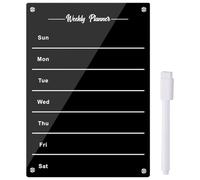 TenaLucy Lavabile Lavagna Magnetica da Parete, Riutilizzabile Lavagna Cancellabile, Lavagnetta Magnetica Planner Settimanale, Acrilico Pannello Magnetico per Pianificatore Menu Lista Della Spesa