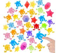 TenaLucy Rana Che Salta Giocattolo,Plastica Rana Giocattoli Giocattolo Dito Che Preme Gioco di Rane Che Saltano,Trottola Bambini,Giocattoli da Salto per Bambini Gadget Compleanno Bambini(150 Pezzi)