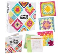 TenaLucy The Granny Square Card Deck,the Granny Squares Card Deck Granny Square Crochet Book Easy Crochet Cards the Crochet Patterns Square Card Deck,50 mix & Match Designs Crochet Kit(10x10cm)