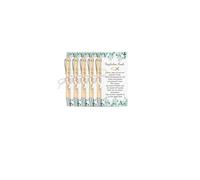 Tenare 20 Set di Regali per Cresima Design in Tedesco Penne in Legno Biglietti per Cresima Decorazioni da Tavola Sacchetti in Organza Regali di Ringraziamento(Eucalipto)