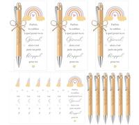 Tenare 6 Set Regali per Colleghi 6 Penne a Sfera Motivazionali 6 Segnalibri con Citazioni Motivazionali Corda di Canapa per Salutare Colleghi Regalo Squadra Natale Insegnanti