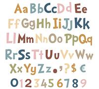 Tenare Set combinato di 134 ritagli per bacheche da 12,7 cm, lettere dell'alfabeto, numeri, lettere, per bacheca, decorazione della casa (stile avanzato)