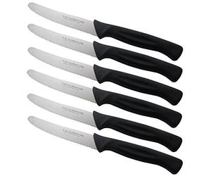 Tenartis 496 Set 6 Coltelli Tavola, Bistecca, Pizza, Frutta lama 11 cm - Made in Italy