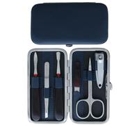 Tenartis Set Manicure 6 Pezzi in Vera Pelle - Made in Italy (Blu)