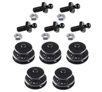 Tenax Bottoni neri 5 Top + 5 parti inferiori viti filettate M5 x 10 mm