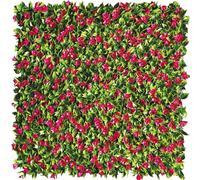 TENAX Divy Panel Bouganville Siepe Artificiale Modulare 100x100 cm | Pannello per Giardino Verticale, Parete Verde Artificiale, Decorazione Indoor Outdoor, Verde/Fucsia
