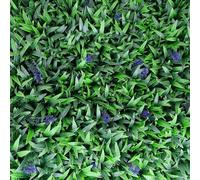TENAX Divy Panel Liriope 100x100 cm Verde-Viola, Pannello Modulare con Foglie Artificiali 3D tipo Liriope per Pareti, Giardini Verticali e Decorazioni Indoor/Outdoor