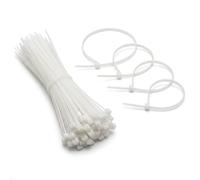 TENAX FIX-TIE L Fascette Multiuso in Nylon, Misura L 4,8 x 200 mm, Colore Bianco, Stringicavo Autobloccanti per Casa e Giardino, Fissaggio di Reti e Schermature, Confezione da 50 Pezzi