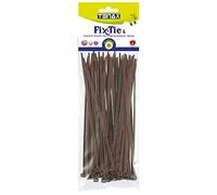 TENAX FIX-TIE L Fascette Multiuso in Plastica Lunghezza 20 cm Marrone, Confezione da 50 pezzi