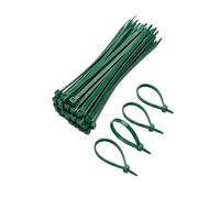 TENAX FIX-TIE S Fascette Multiuso in Nylon, Misura S 2,5 x 100 mm, Colore Verde, Stringicavo Autobloccanti per Casa e Giardino, Fissaggio di Reti e Schermature, Confezione da 50 Pezzi
