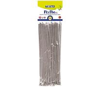 TENAX FIX-TIE XL, Fascette Multiuso in Plastica, Lunghezza 29 cm Grigio Argento, Confezione da 50 pezzi