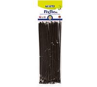 TENAX FIX-TIE XL, Fascette Multiuso in Plastica, Lunghezza 29 cm Nero, Confezione da 50 pezzi