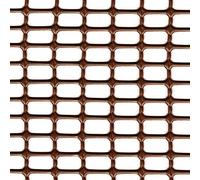 TENAX Hobby 10 Marrone 1x5 m, Rete Protettiva in Plastica per Recinzioni e Cancellate, Maglia Rettangolare