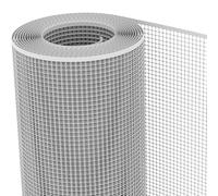 TENAX Quadra 10 Argento 1,00 x 10 m, Rete Protettiva in Plastica per Balconi, Terrazze, Cancelli e Recinzioni
