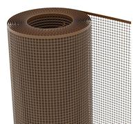 TENAX Quadra 10 Marrone 0,50 x 30 m, Rete Protettiva in Plastica per Balconi, Terrazze, Cancelli e Recinzioni