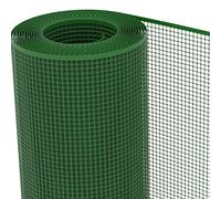 Rete Protettiva in Plastica a Maglia Quadrata per Balconi, Cancelli e Recinzioni, TENAX Quadra 10, Verde, 1,00 x 5 m