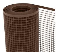TENAX Quadra 20 Marrone 1,00 x 5 m, Rete Protettiva in Plastica per Cancelli, Recinzioni e Balconi