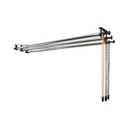 TENBEST Fotografia 3 Rulli Parete/Celing/Light Stand Montato Manuale Studio Fotografico Sfondo Sistema di Supporto con 3 m Tubo in Acciaio Inox Traversa