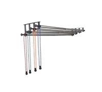 TENBEST Fotografia 4 Rulli Parete/Celing/Light Stand Montato Manuale Studio Fotografico Sfondo Sistema di Supporto con 3 m Tubo in Acciaio Inox Traversa
