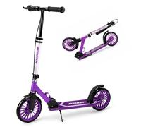 TENBOOM Kickscooter a disco in alluminio pieghevole, altezza regolabile per bambini 8 anni e risvegliati con freno a mano e campana, sistema a doppia sospensione