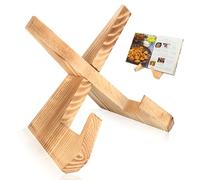 Tenbrachian Porta Ricettario da Cucina, Supporto per Libri di Ricette, Porta Ricettari in Legno, Leggio per Libri da Cucina, Libro Supporti per Librio di Tablet